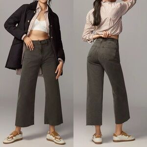 Pistola Penny High Rise Crop Raw Hem Graphite Jeans